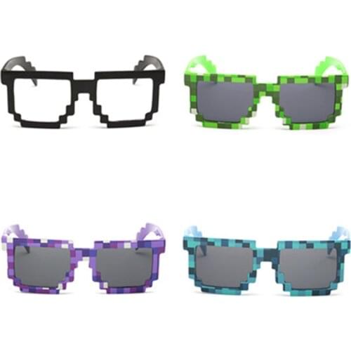 Adult Mosaic Sunglasses Fashion Cosplay Grid Dazzling Glasses Colorful Plaid Sun Glasses Fancy Gift