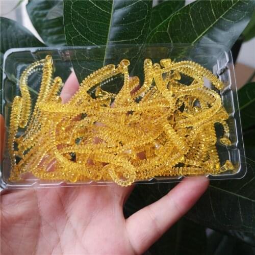 SWOLFY mini Soft worm wobblers jerkbaits with T-tail 50pcs/bag 0.43g 45mm mirco bass worm bait rig swimbait