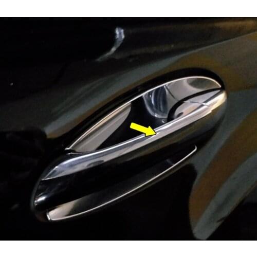 Door Handle Cover Trim For Mercedes Benz C class W203 2000-2007 ABS Chrome Silver