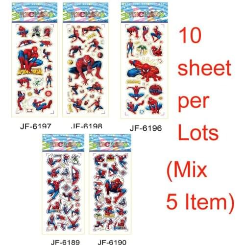SAILEROAD 10 Sheets Cartoon PVC Stickers for Scrapbooking Notebook Paper Bubble Puffy Stickers for Kids Toys Cartoon Stickers