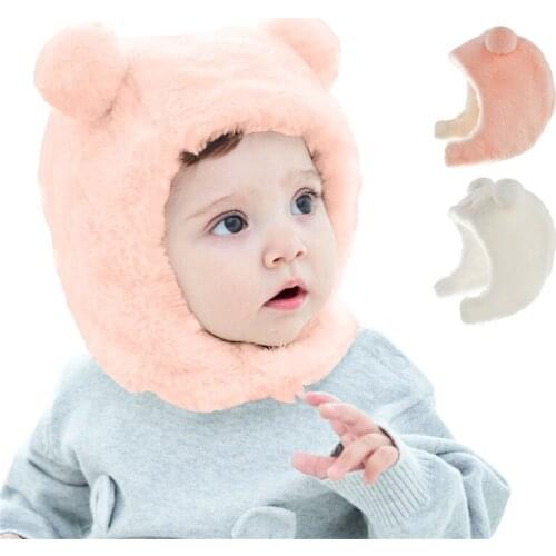 New Winter Baby Wool Earflap Hat Newborn Toddler Girl Cap Soft Warm Baby Hats Beanies Bonnet