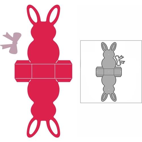 New Bow Rabbit Tag Craft Embossing Mold 2021 Metal Cutting Dies for DIY Decorative Scrapbooking Album and Card Making No Stamps