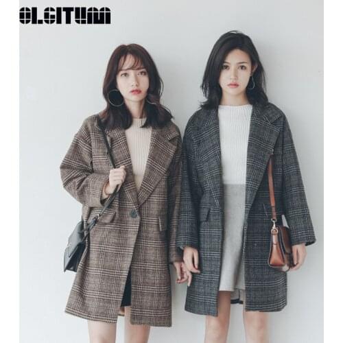 OLGITUM Women's Gray Coats