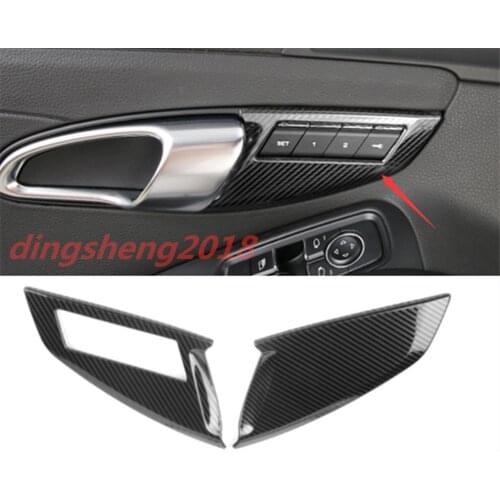Carbon Fiber Inner Door Handle Bowl Panel Trim For Porsche 718 Cayman Boxster Car modification Auto parts