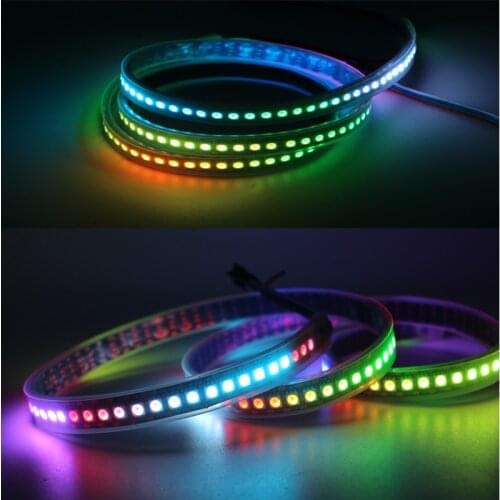 DC12V WS2815 pixel led strip light,Addressable Dual-signal Smart Single point single control,30/60/144 pixels/m Black/White PCB