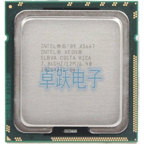 Intel Xeon X5667 x5667 CPU processor 3.06GHz LGA1366/12MB L3 95W Cache/Quad Core server CPU