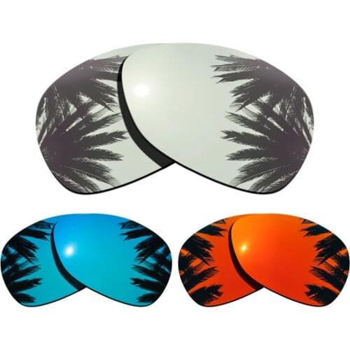 Silver+Ice Blue+Orange Red Mirrored Coating) 3-Pairs Polarized Replacement Lenses for Crosshair 2012 100% UVA & UVB Protection