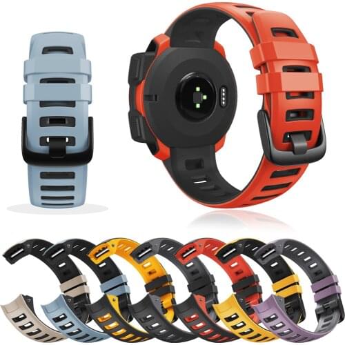 Silicone Wristbands For Garmin Instinct/Instinct Tactical/Solar/Tide Smart Watch Band Straps Replacement Sport Bracelet Correa