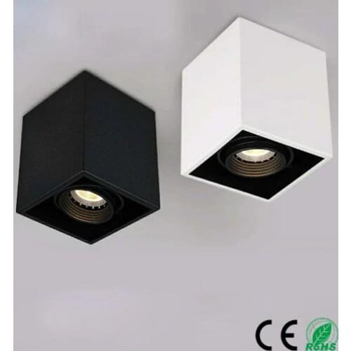 LED Ceiling Lights Single spot LED lamps Replaceable GU10 10W led bulbs ceiling light Square lamp decorations Lighting for home