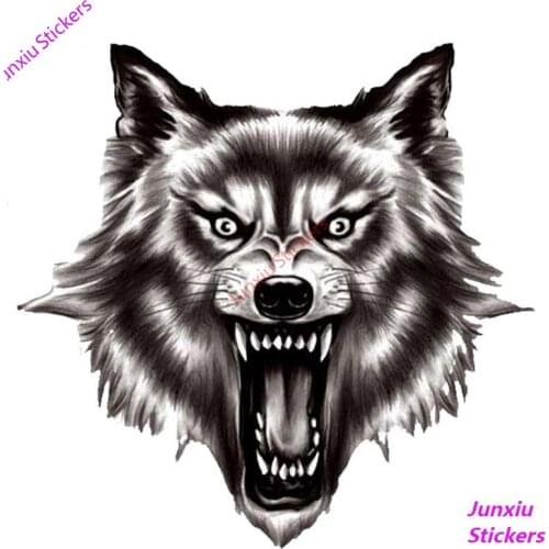 Ferocious Wolf Quality Car Stickers Decals Cover Scratches Accessories for Rear Windshield Window Trunk Bumper KK14*14cm