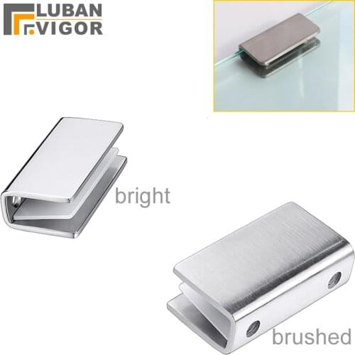 High-grade,304 Stainless steel glass clip/clamp, Brushed surface,Shelf support ,glass thickness: 8-12MM,Home glass Hardware