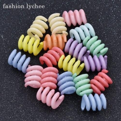 Fashion lychee 20pcs Random Coloured Dreadlock Cuffs Spiral Women Girls Hair Braids Tube Hair Extension Accessories