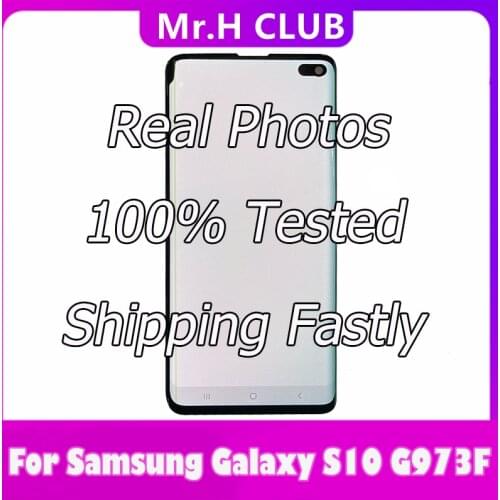 Point Line LCD For Samsung Galaxy S10 G973F G973U G973W S10 Plus G975 LCD Display Touch Screen Digitizer Assembly Replacement