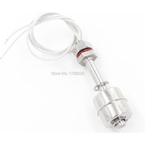 0-220V Single Float Ball 90mm Body Length Stainless Steel Liquid Water Level Sensor Switch
