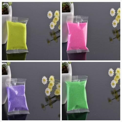 1 Bag Micro Landscape Sand To River Sea Fairy Garden Miniatures Terrariums Resin Crafts Figurines For Home Decoration 6 Colors
