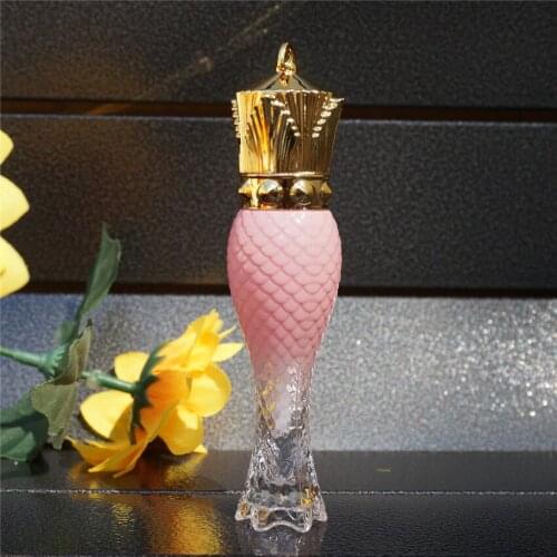 10/30/50pcs Empty Pink Crown Mermaid Lip Gloss Tubes Clear Cosmetic Containers Travel Portable Transparent Bottle Brush