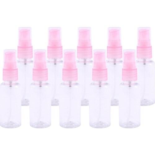 10 Empty Cosmetics Transparent Atomizer Liquid Spray Bottle 30ml