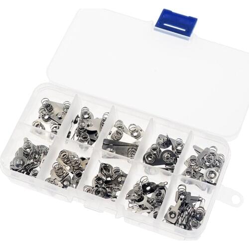 10 Types Replacement Metal Batteries Spring Contact Plate Silver For AA AAA Batteries