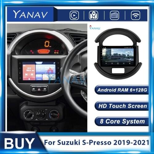 128G Android Stereo Rreceiver Multimedia Player GPS Navigation Car Radio For Suzuki S-Presso 2019-2021 Touch Screen Unit head
