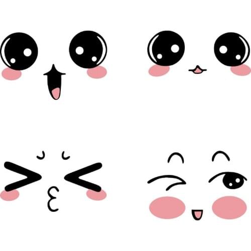 2 X Cartoon Car Accessories 3d Eye High Quality Car Rearview Mirror Sticker Lovely Decal for Car,Bicycle,Laptop JDM Deco