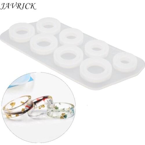 8Pcs Assorted Sizes Ring Silicone Mold Jewelry Resin Casting Mold US Size 5-12
