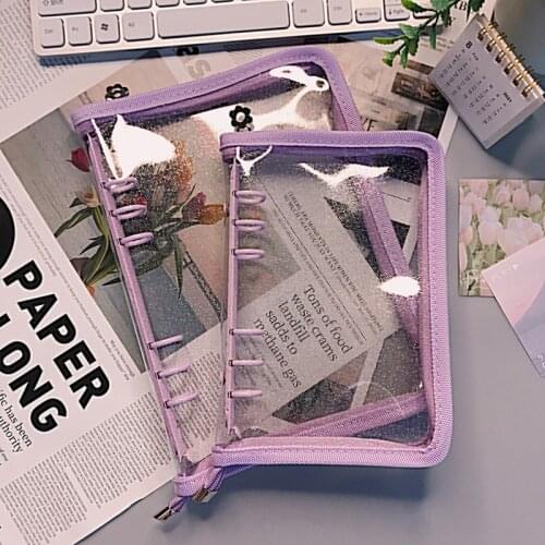 A5 A6 B5 PVC Notebook Diary Binder Ring Clips Notebook Loose-Leaf Notebook Cover DIY Photo Organizer Gift Book School Stationery