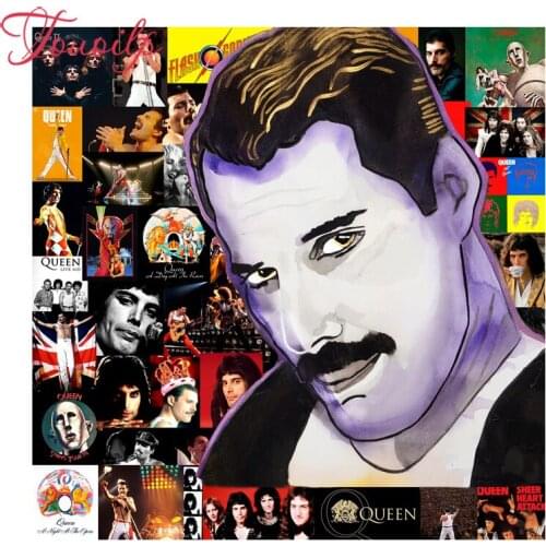 TOUOILP FREDDIE MERCURY 5d Diamond Painting Needlework Embroidery Round&square Rhinestones Cross Stitch Living Room Decoration