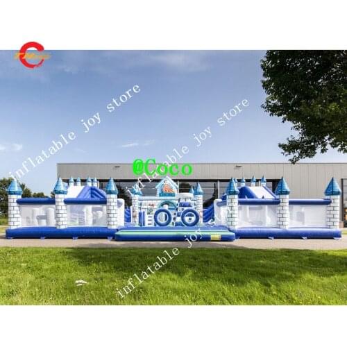 Free ship to sea port!20x10m commercial inflatable bouncer combo, giant inflatable jumping jumper slide obstacle playground