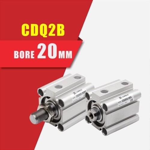 CQ2B Double Acting Single Rod Compact Air Cylinder CQ2B20-5 20-15 20-20 20-30 CDQ2B20-40 CQ2B20-45 CQ2B20-75 Pneumatic cylinder