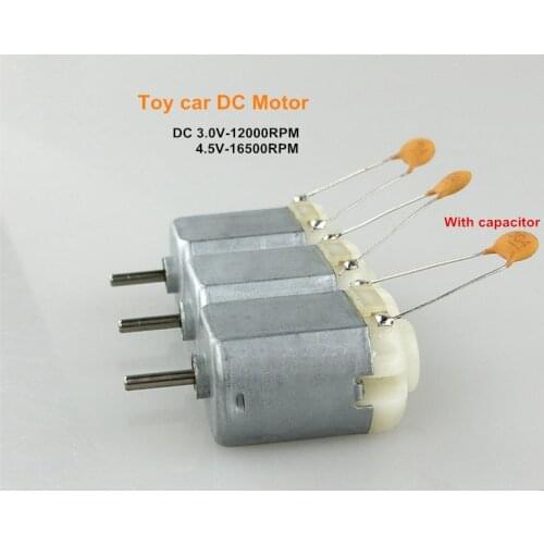 Toy car DC Motor With capacitor 3PCS/set DC 3.0V 12000RPM 4.5V 16500RPM 3V TO 6V
