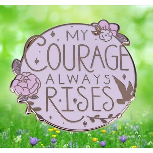 Jane Austen Elizabeth Bennet Literary book Quote enamel pin courage dignity empowerment independence strength brooch