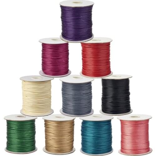 0.5/1/1.5/2/3mm Environmental Korean Waxed Polyester Necklace Bracelet Cord Thread for Jewelry DIY Accessories Making