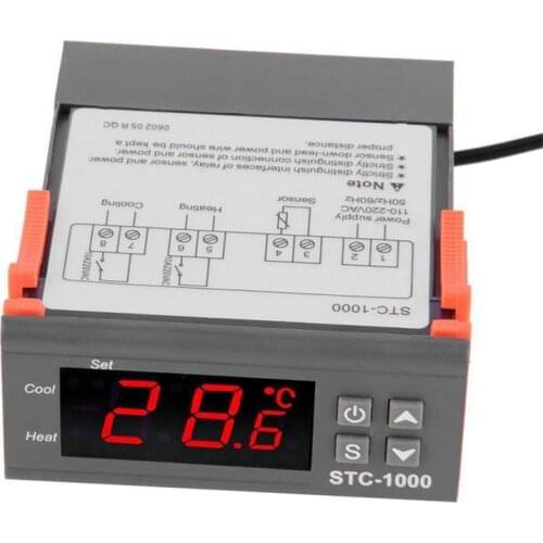 Hot Digital STC-1000 All-Purpose Temperature Controller Thermostat With Sensor