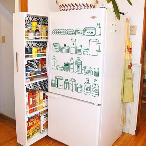 Art decor New design cheap waterproof home decor cute fridge items wall stickers for kitchen or fridge surface