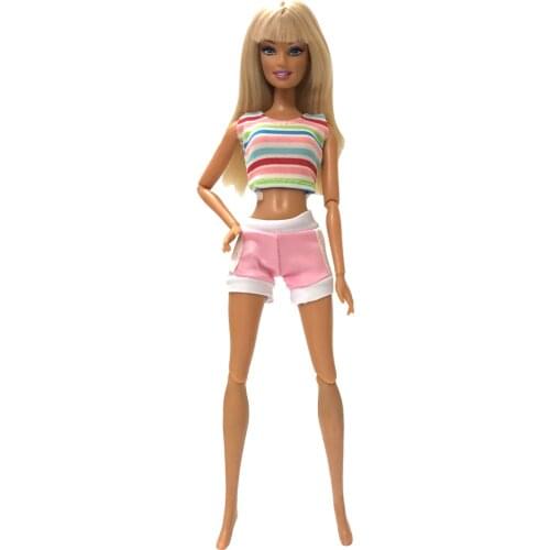 NK One Set Doll Clothing Fashionable outfits Casual Pants Suits For Barbie Doll Gift Baby Toy Doll Accessories Child Toy 3X