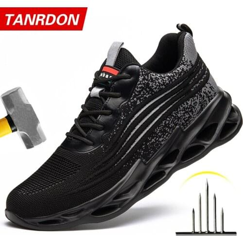 Lightweight Safety Shoes Men Boots Camouflage Work Shoes Construction Indestructible Shoes Work Sneakers Men Boots Security
