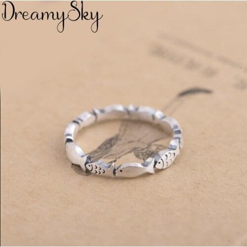Summer Bohemian Ethnic Fish Ring For Women Female Fashion Finger Rings Korean Rings Girl Party Gift Gothic Jewelry