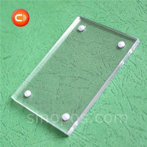 Magnet Combined Acrylic Sign Holder Flat, magnetic horizontal clear plastic frame photo A5 A4 tag card poster table desk display