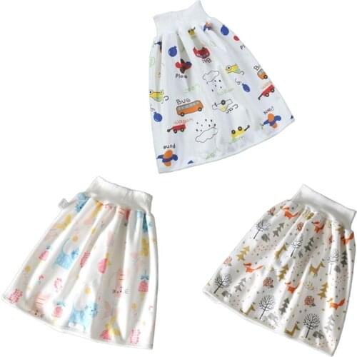 Sleeping Bed Pad Mattres Baby Waterproof Cotton Training Pants Portable Newborn Cloth Colorful Animal Print Diaper Skirt