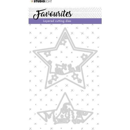 AliliArts Metal Cutting Dies Pentagram layer scene diy Scrapbooking Photo Album Decorative Embossing PaperCard Crafts Die