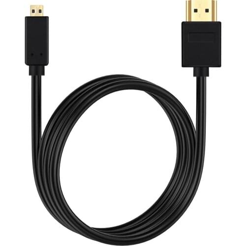 Micro HDMI-compatible To HDMI-compatible Cable Adapter 4K 60Hz Ethernet Audio Return Adapter Compatible For GoPro