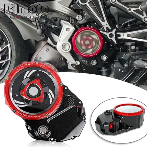 Motorcycle CNC Engine Clutch Cover Spring Retainer Clear For Ducati Diavel /X 1200 1260 2016-2020