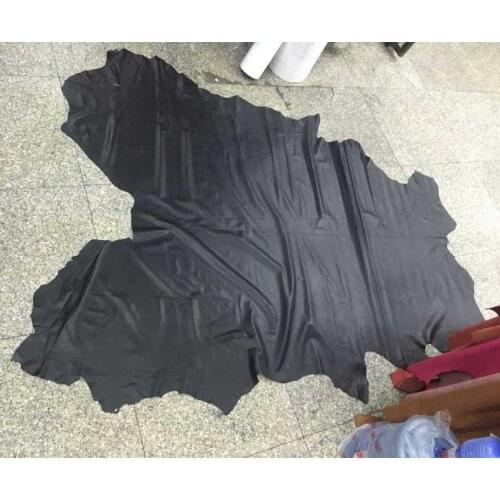 Soft Genuine black calfskin leather sale by whole piece(33-43SF)