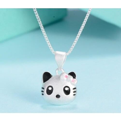 2021 new cute Japanese and Korean trend Epoxy chain KT panda jewelry set February 14 gift