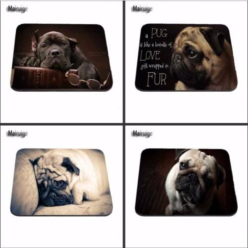 New Arrivals Fashion Customized Cute Pug Dog Gaming Mouse Pad aming Anti-Slip Durable Rubber Mousepad for PC Optal Mouse