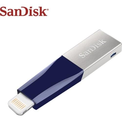 Original SanDisk iXpand Mini Pendrive 64GB 128GB 256GB OTG Flash Drive USB 3.0 Flash Disk Memory Stick For iPad/iPhone/Computer