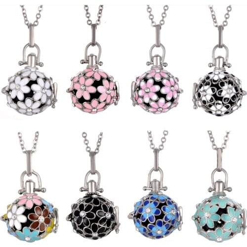 Various Painting Styles Aromatherapy Necklace Music Ball Perfume Essential Oil Diffuser Locket Pendant For Fashion Women Jewelry