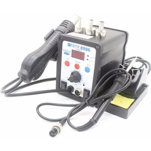 2 in 1 Soldering Hot Air SMD Rework Soldering station with heating gun ,soldering iron station for mobile repair