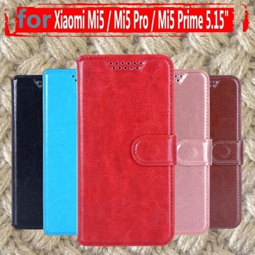 For Xiaomi Mi5 Luxury Wallet PU Leather Case Stand Flip Card Hold Phone Cover Bags For Xiaomi Mi5 / Mi5 Pro / Mi5 Prime 5.15"