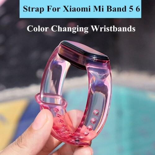 Strap for Xiaomi Mi Band 6 mi band 5 Bracelet Replacement Clear Silicone Wristbands Strap for Xiaomi Mi band 5 6 miband6 5 Strap